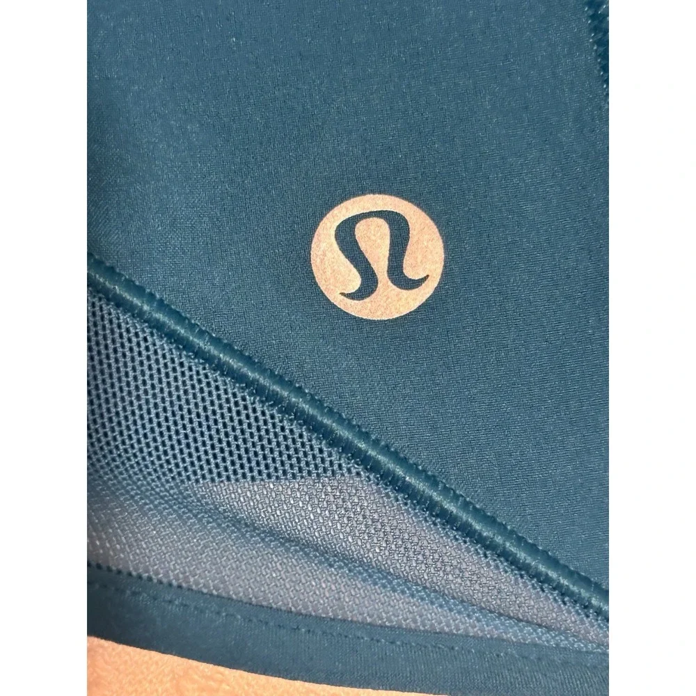 Lululemon Blue Women's Athletic Mesh Shorts Lined Elastic Waist Gym LW7DESS.01